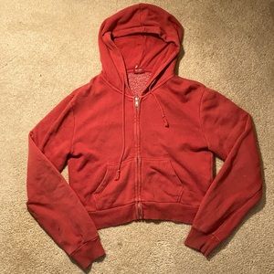 Brandy Melville Crop Crystal Hoodie